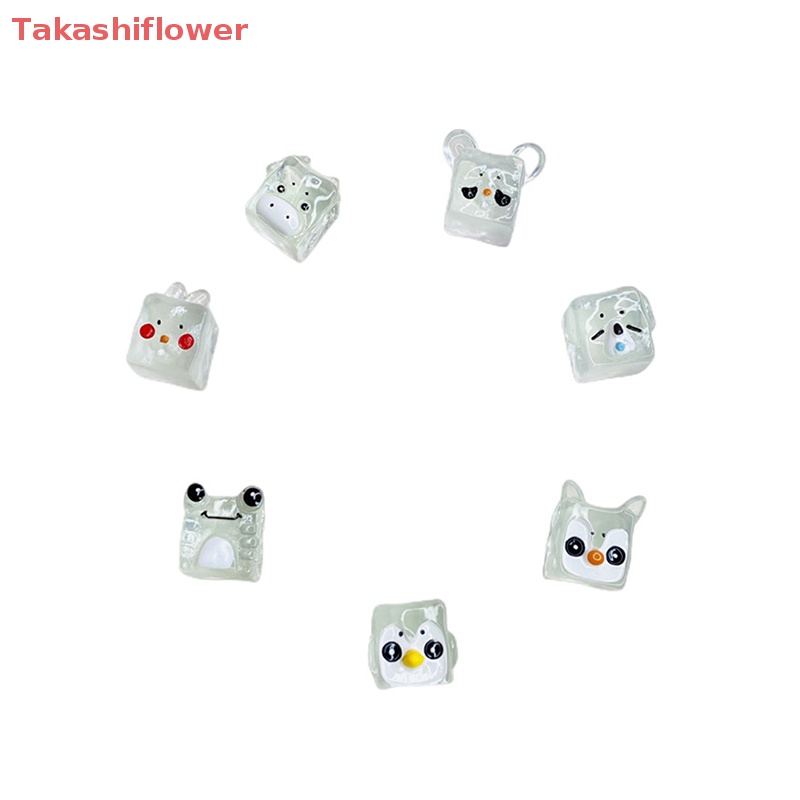 Set 5 Khối Đá Mini Bằng Nhựa Phát Quang Hình Động Vật Xinh Xắn Dùng Trang Trí DIY