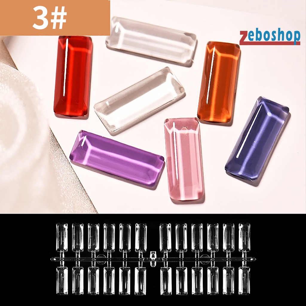 Set 24 Que Trưng Bày Đầu Móng Tay Gọn Nhẹ Nhiều Hình Dạng Trong Suốt