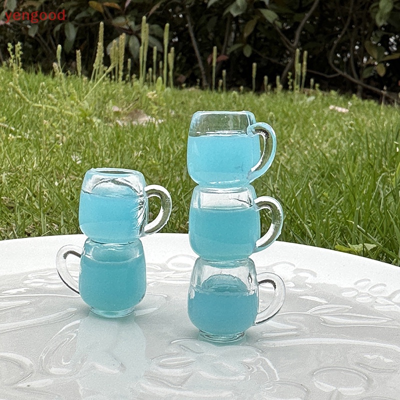 Bộ 5 Ly Rượu Mini Bằng Kính Dạ Quang Nhiều Màu Sắc Dùng Trang Trí Tiểu Cảnh