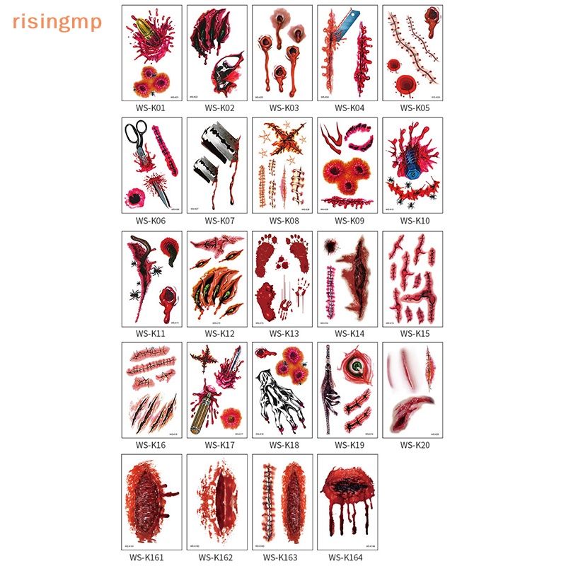 1 Tấm Hình Xăm Dán Vết Thương Chống Nước Phong Cách Halloween Độc Đáo