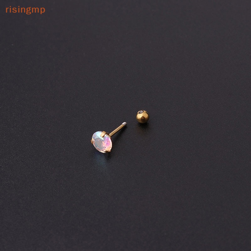 1 Đôi Khuyên Tai Xoắn Ốc Đính Đá Zircon Nhiều Màu Cho Nữ