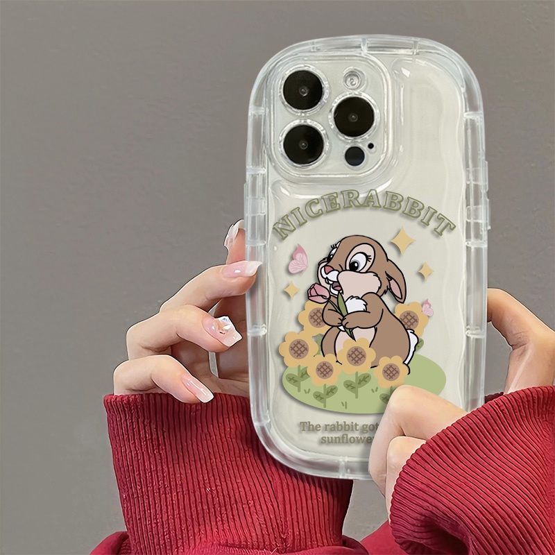 Ốp Điện Thoại Silicon TPU Mềm Trong Suốt Chống Sốc In Hình Thỏ Dễ Thương Cho IPhone 13 11 14 12 Pro XS Max X XR 7 + 8 Plus