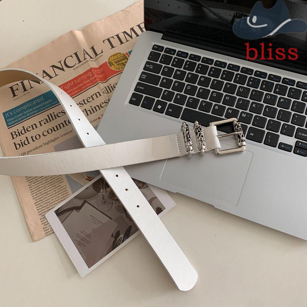 Thắt Lưng Da PU Bản Rộng Khóa Hoa Y2K Phong Cách Hàn Quốc Có Thể Điều Chỉnh Trang Trí Đầm Jean