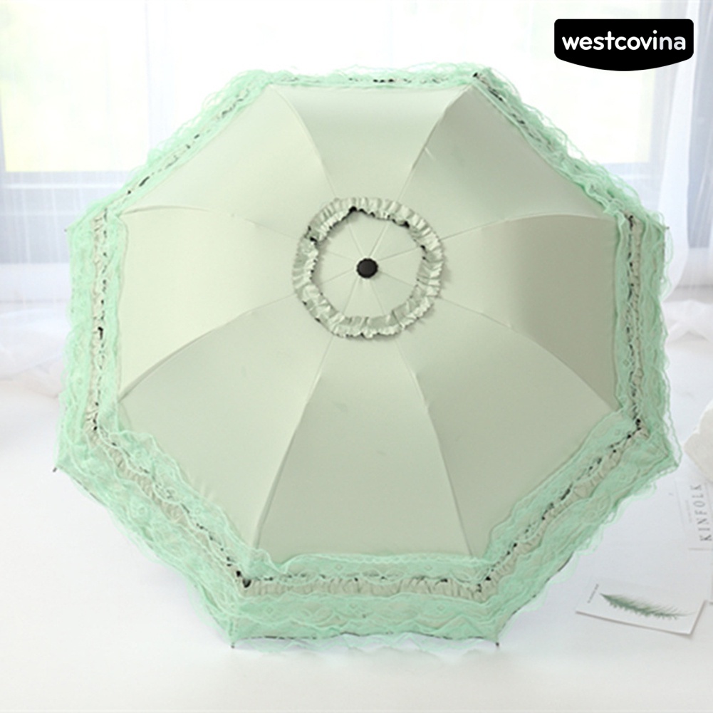 [COD]☁Dù Che Nắng Chống Tia UV Trọng Lượng Nhẹ Phối Ren Xinh Xắn Cho Nữ