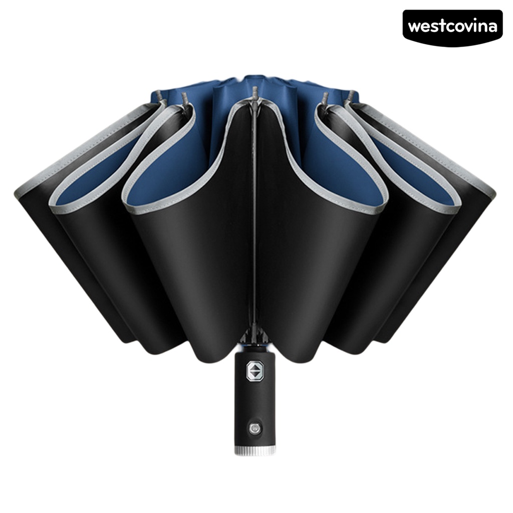 [COD]☁Dù Gấp Tự Động Có Đèn Pin LED Tay Cầm Dài Tiện Dụng