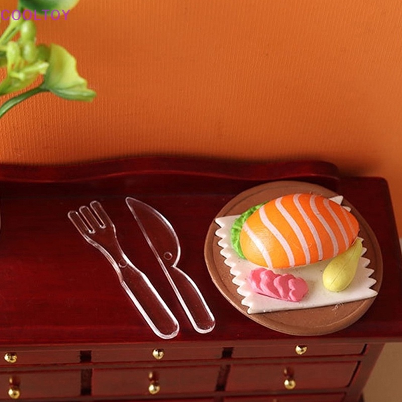 1 Bộ Muỗng Nĩa Trang Trí Nhà Búp Bê 1: 6