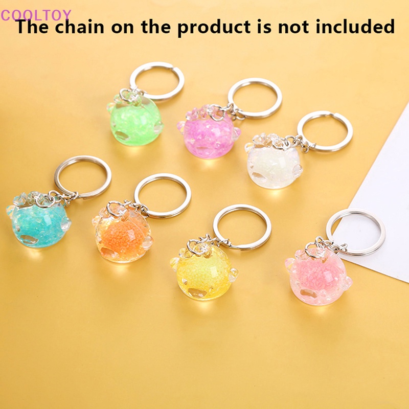 Móc Khóa Hình Gà Con Hoạt Hình Bằng Nhựa Phát Quang DIY