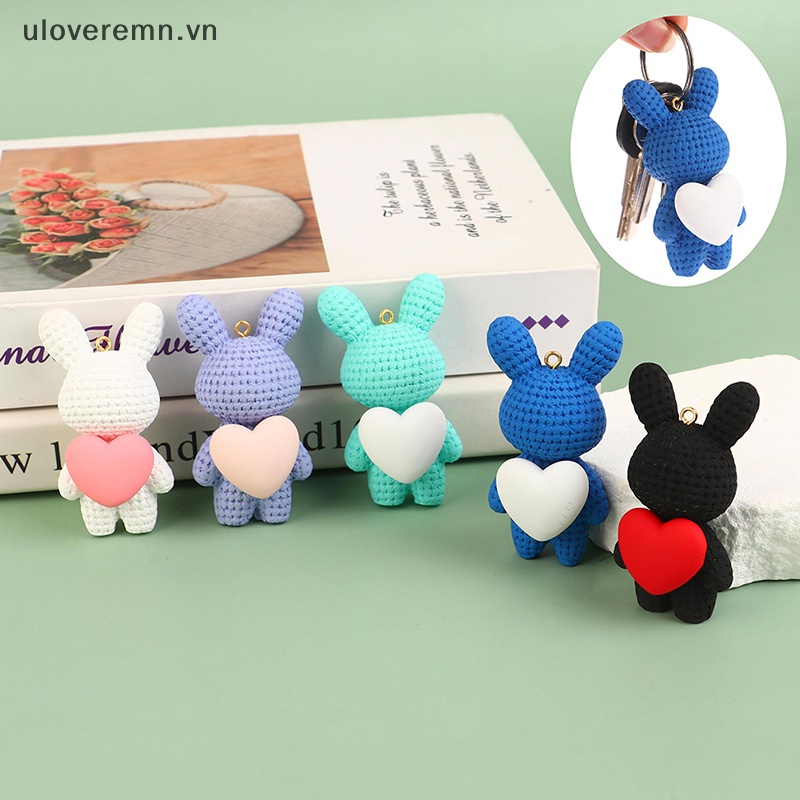 1 Móc Khóa Hình Thỏ Hoạt Hình DIY Xinh Xắn