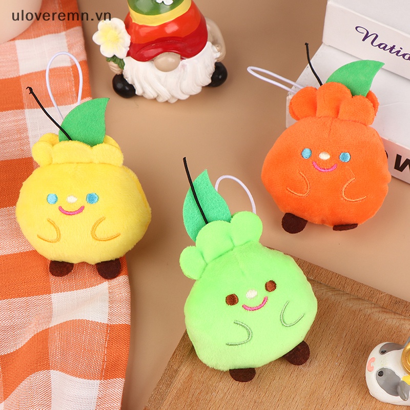 1 Búp Bê Nhồi Bông Hình Trái Cây Hoạt Hình Đáng Yêu Trang Trí Ba Lô / Móc Khóa
