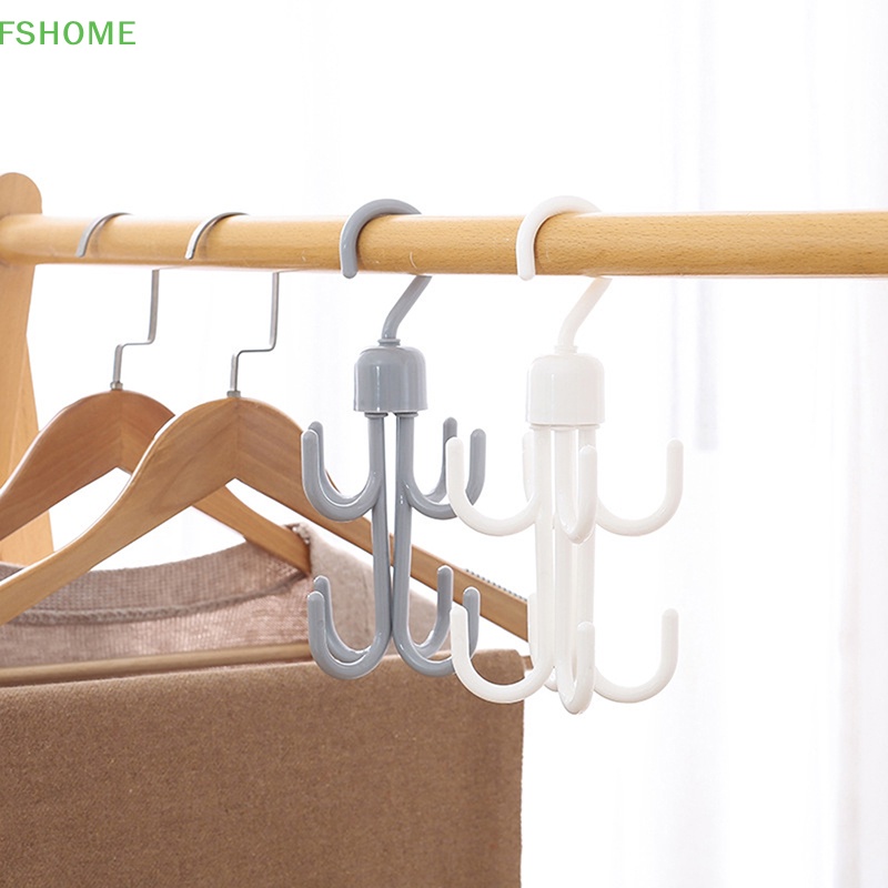 Fshome Móc Treo Đồ Tám Móc Xoay 360 Độ Sáng Tạo Mới