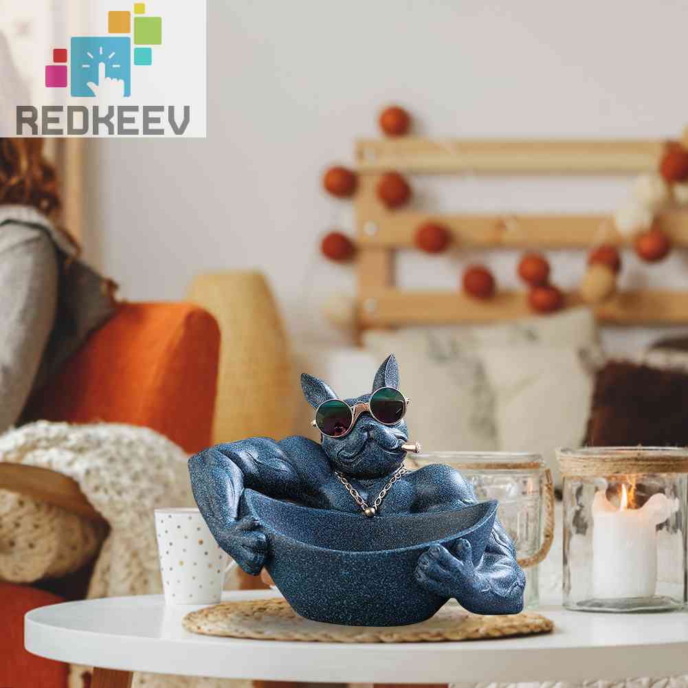 Giá Đỡ Chìa Khóa Hình Chú Chó Bull Bằng Nhựa Resin Trang Trí Quán Cà Phê /