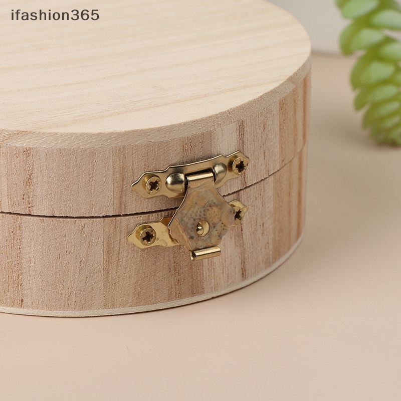 Hộp Đựng Trang Sức Hình Tròn Có Khóa Phong Cách Vintage Thời Trang ifashion365