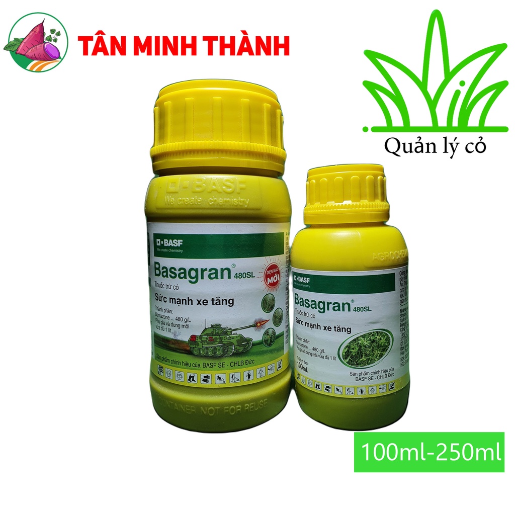 Basagran 480SL BASF quản lý cỏ hậu nảy mầm, cỏ chác lác trên ruộng lúa