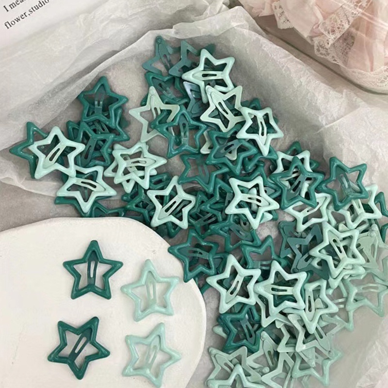 Set 2 Kẹp Tóc Hình Ngôi Sao Bằng Kim Loại Cho Bé Gái