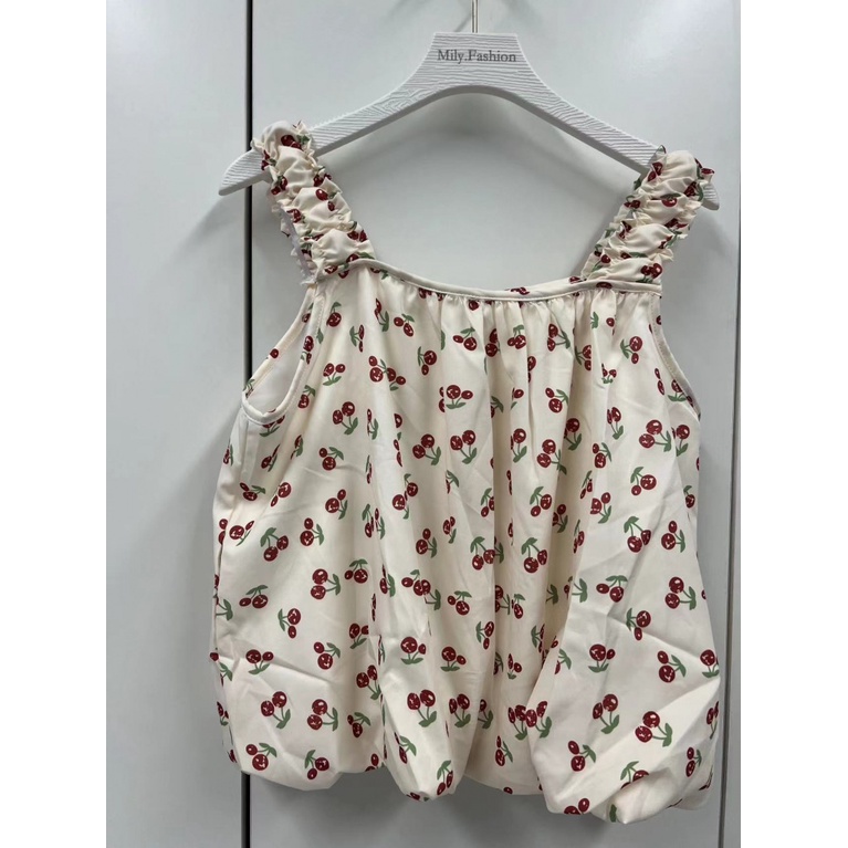 Áo Hai Dây Cổ Vuông Họa Tiết Hoa Thời Trang Mùa Hè Cho Nữ