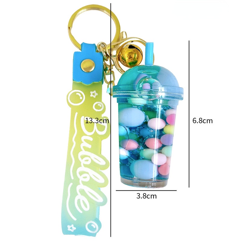 Móc Khóa Hình Ly Trà Sữa Dạ Quang Dễ Thương