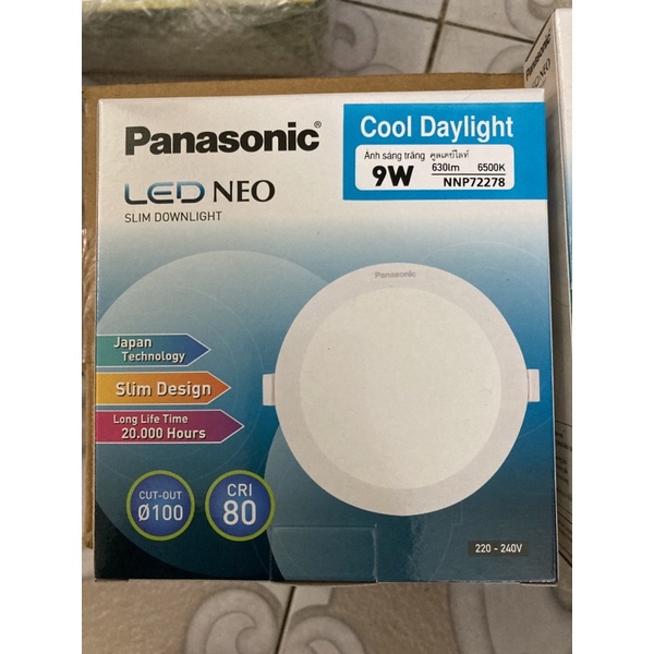 Đèn led Panel tròn âm trần Panasonic 6w 9w 12w Neo Slim as trắng - vàng - trung tính - 3 chế độ màu
