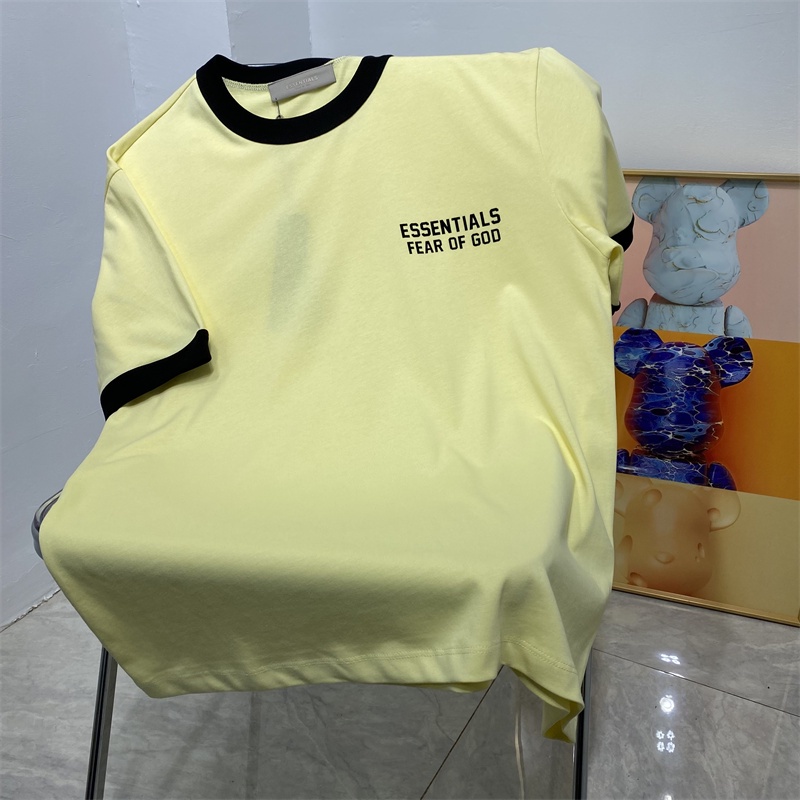 Bán Chạy Nhất Áo Thun Cotton Cổ Tròn Tay Ngắn In Chữ Flocked Phối Màu Tương Phản Cho Nam Và Nữ