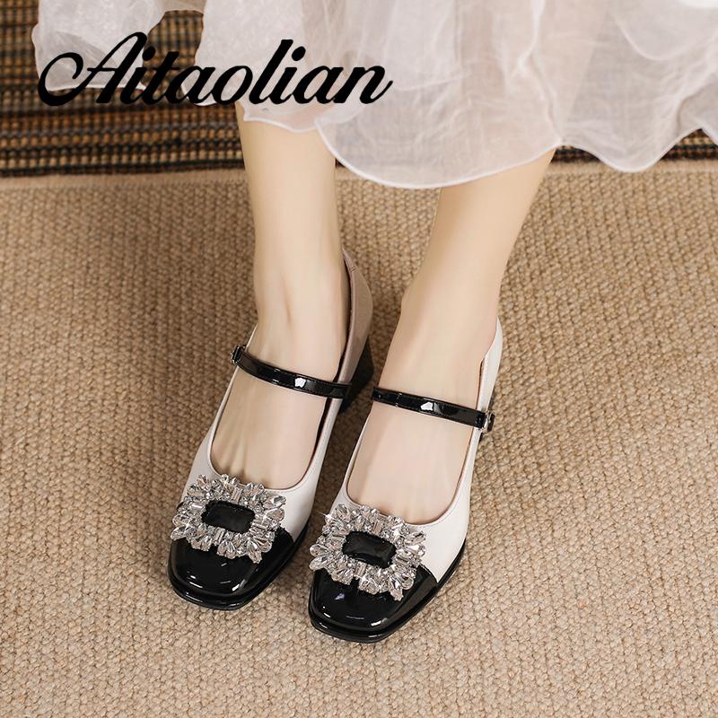 Giày Cao Gót 5.5cm Da Bóng Đế Mềm Thời Trang Cho Nữ