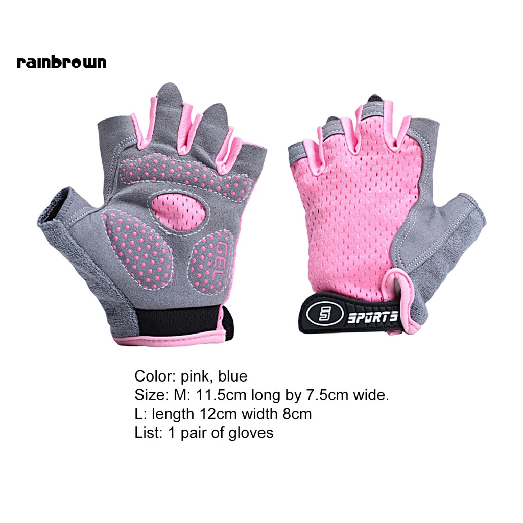 1 Đôi Găng Tay Nửa Ngón Bằng Da Giả Chống Trượt Cho Bé