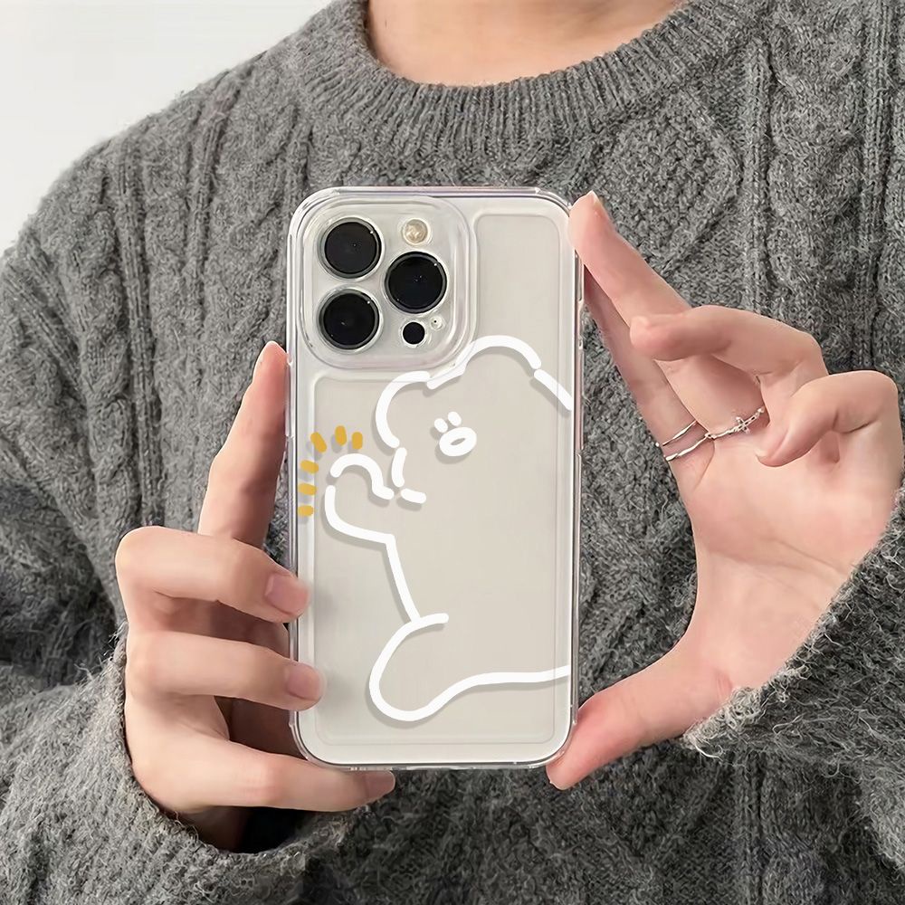 ✅Ốp Điện Thoại Dẻo Họa Tiết Gấu Mập Mạp Dễ Thương Chống Sốc Cho Iphone12 6In 11iPhone12 14pro 7813 AX99