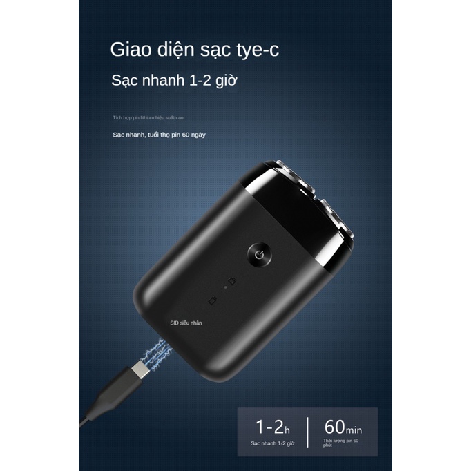 Máy cạo râu siêu nhân-RS210 RS215-8W Máy cạo râu chuyên nghiệp thông minh hai đầu