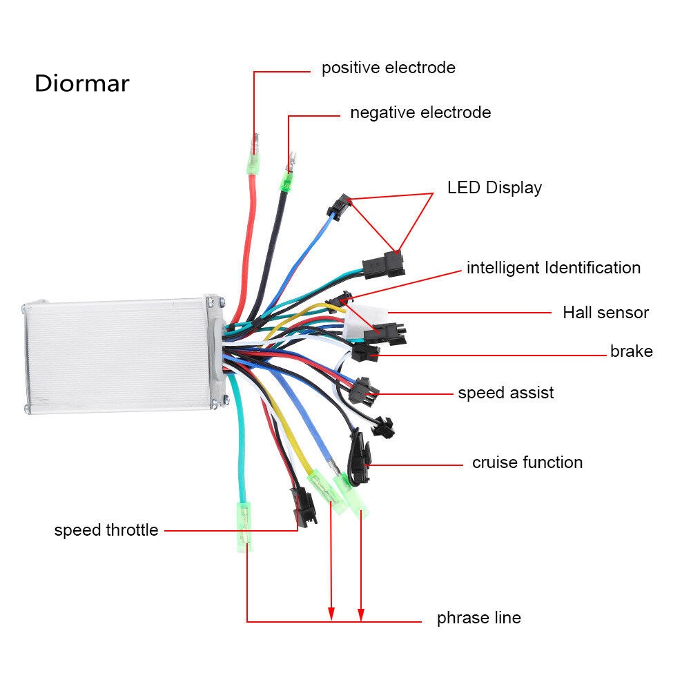 Thiết Bị ĐiềU KhiểN ĐèN LED 24 / 36 / 48V 250W Cho Xe ĐiệN