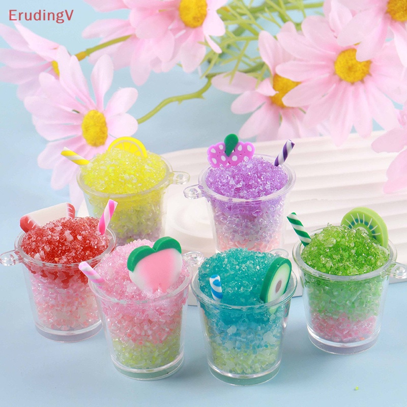 [ErudingV] Mặt Dây Chuyền Hình Bát Smoothie 3D Bằng Nhựa Resin Dạ Quang Mini Có Móc Khóa [Mới]
