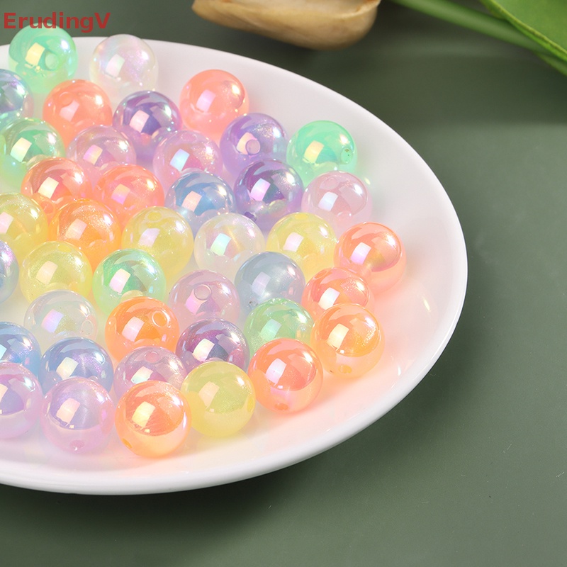 Set 10 Hạt Tròn 16mm Bằng Acrylic Phát Quang Lấp Lánh Làm Trang Sức