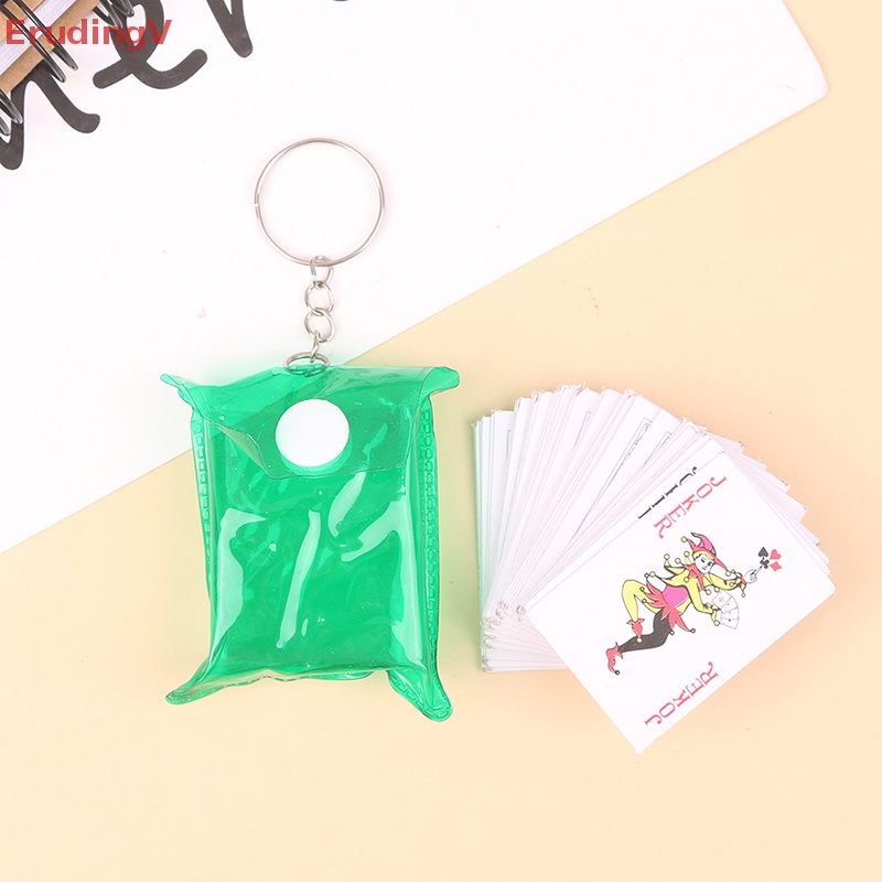 [ErudingV] Móc Khóa Mini Hình Lá Bài Poker Sáng Tạo Vui Nhộn Cho Nam Và Nữ [Mới]