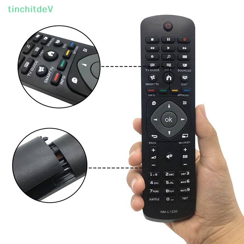 Điều Khiển Từ Xa RM-L1220 Thông Dụng Màu Đen Bằng ABS Chất Lượng Cao Cho TV Philips