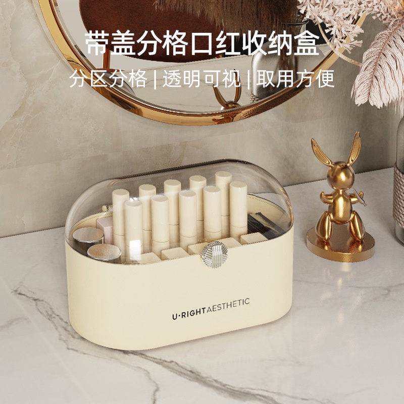 Hộp Đựng Mỹ Phẩm Để Bàn Trong Suốt Có Nắp Đậy Chống Bụi Tiện Dụng