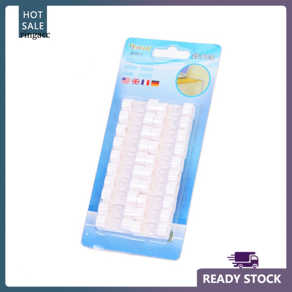 Set 20 Kẹp Cố Định Dây Cáp Tự Dính Tiện Lợi Giá Đỡ