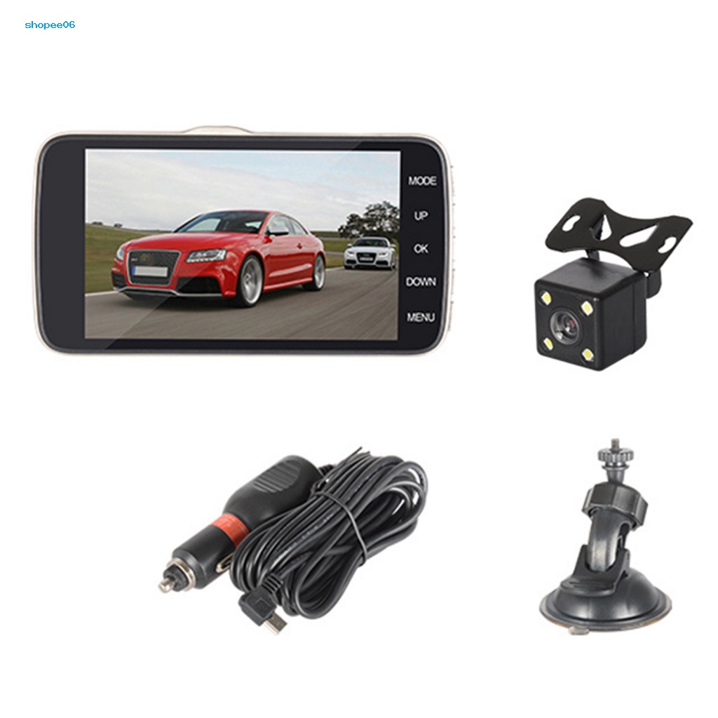 Camera Ghi Hình Xe Hơi PEMG B402 Ống Kính Kép 4 Inch 1080p