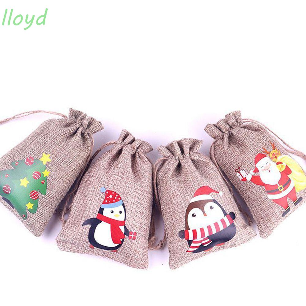 Túi Dây Rút Chất Liệu Cotton Lanh Đựng Trang Sức / Kẹo / Trang Trí Tiệc Cưới / Giáng Sinh