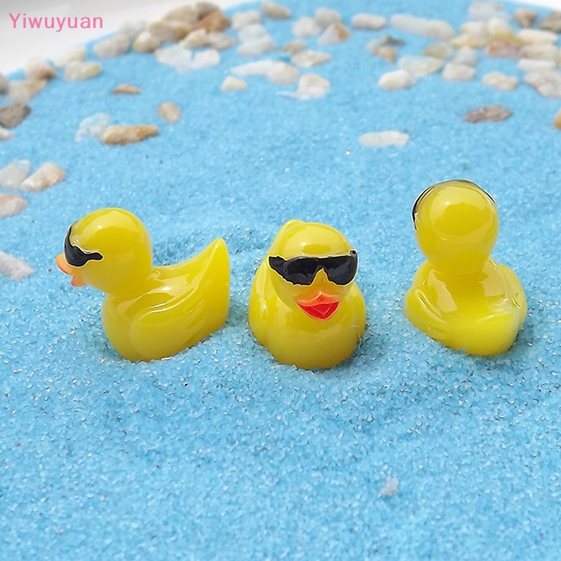 Bộ 5 Tượng Vịt Mini Bằng Nhựa Resin Trang Trí Hồ Cá / Tiểu Cảnh Mới