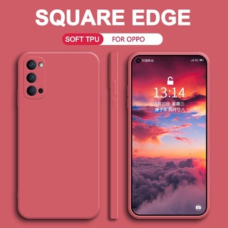 Ốp điện thoại dẻo cạnh vuông độc đáo cho OPPO Reno 7 Pro 3 4 2f 2 A91 A12 A53s A32 A53 A33 A5 A9 2020 A5S AX5s A7 A12e a3S A5 AX5 A95 Bảo Vệ Camera case silicon ốp lưng