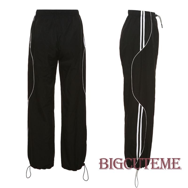 Quần Dài Lưng Cao Ống Rộng Họa Tiết Kẻ Sọc Thời Trang Xuân Hè Dành Cho Nữ