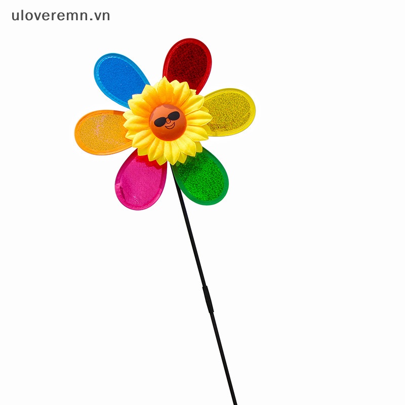 Uloveremn Cối Xay Gió Hình Hoa Hướng Dương Đính Kim Sa Nhiều Màu Sắc Có Thể Gấp Gọn Mang Theo Cắm Trại / Trang