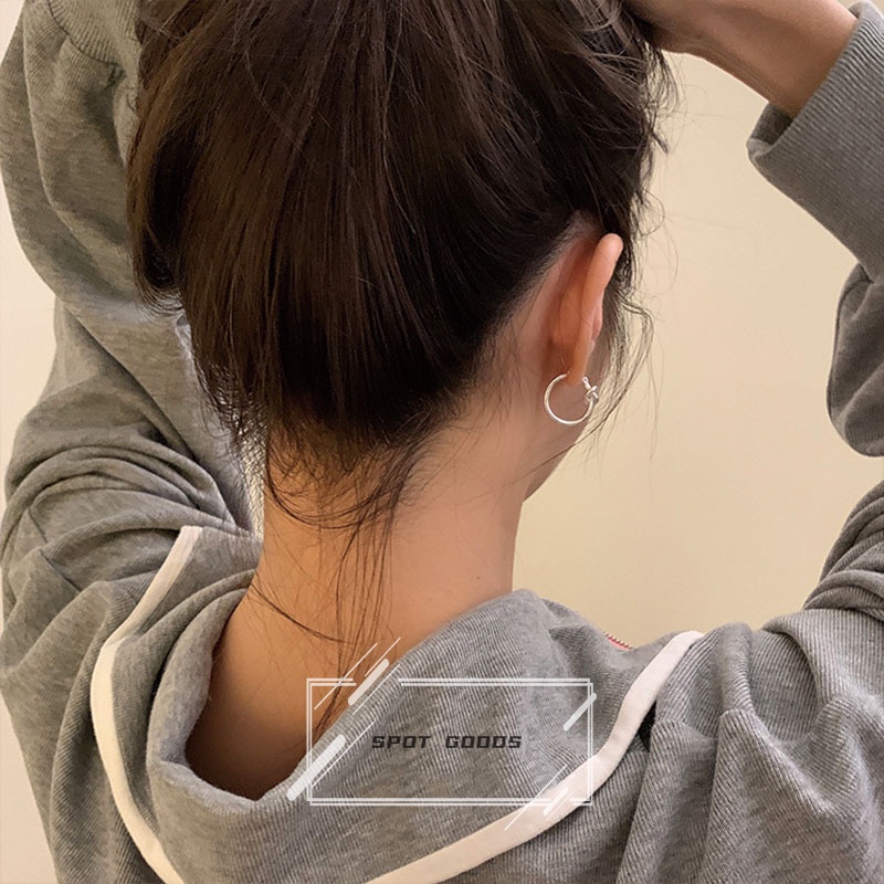 Khuyên Tai Tròn Thắt Nút Đơn Giản Thời Trang Cổ Điển