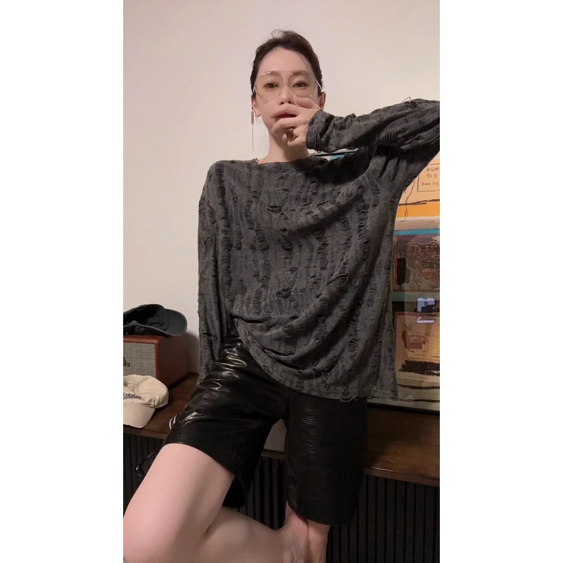 Áo Thun Cổ Tròn Thiết Kế Tua Rua Phong Cách Châu Âu Thời Trang Mới 2023 Cho Nữ