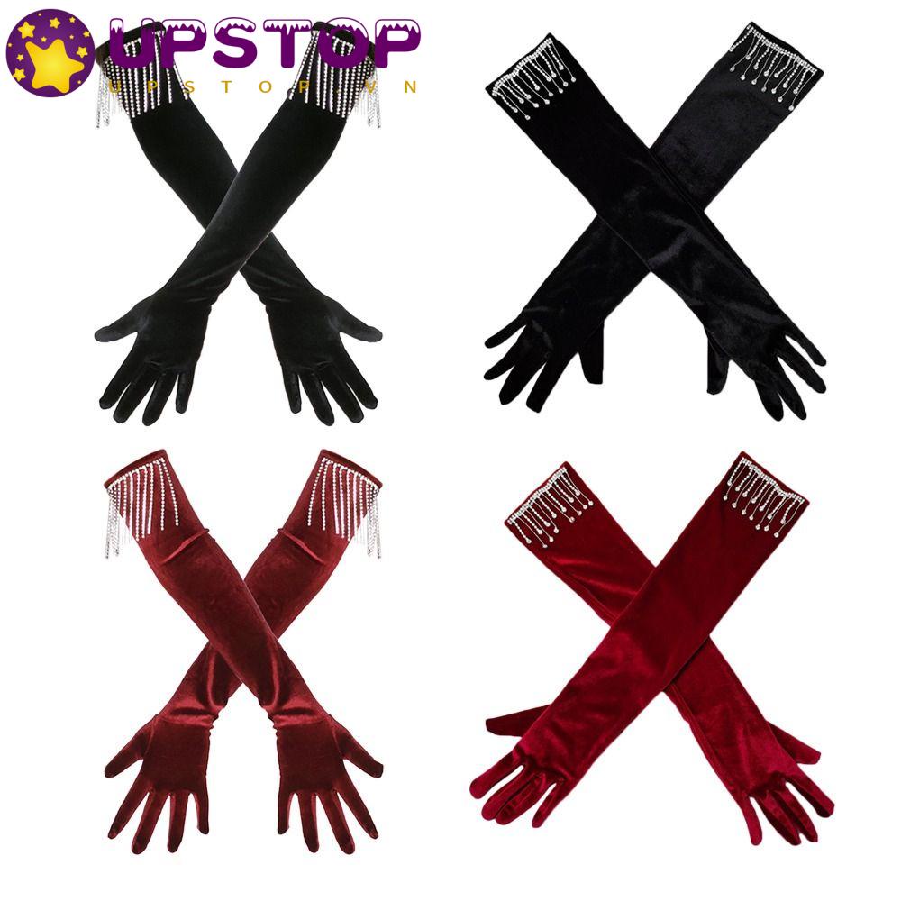 Găng Tay Vải Satin Phụ Kiện Hóa Trang Dự Tiệc