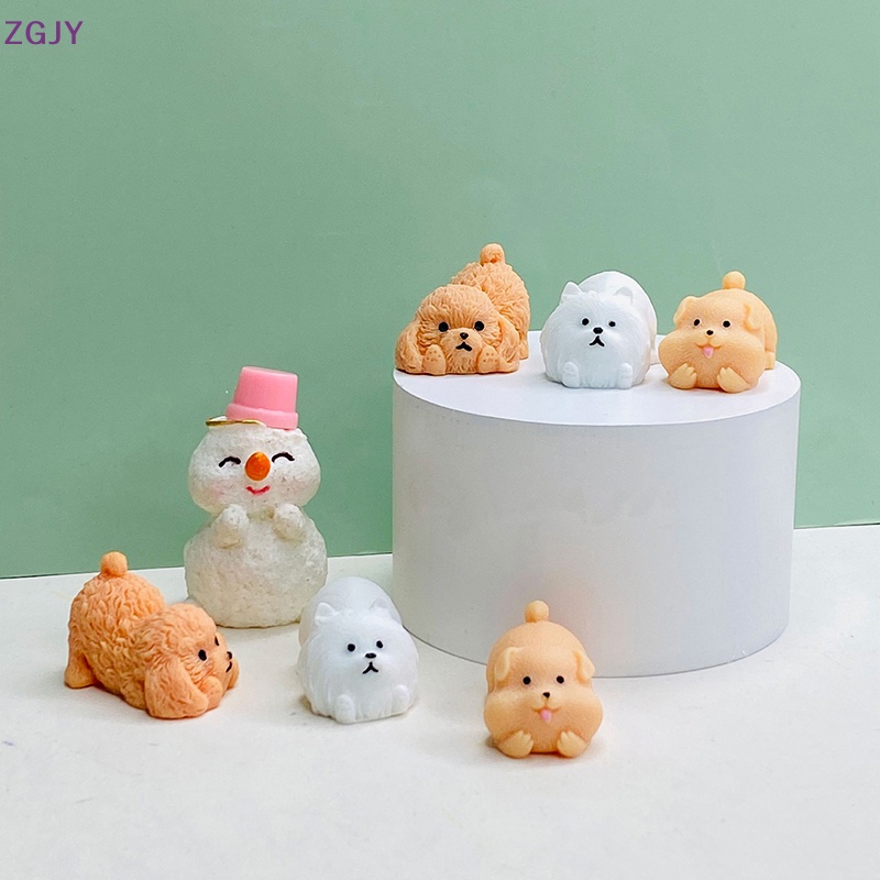 Set 5 Mô Hình Chú Chó Mini Bằng Resin Phát Quang DIY Dễ Thương Trang Trí Nhà Cửa Mới