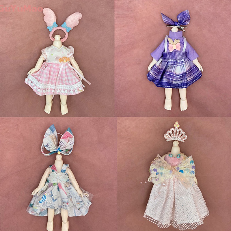 1 Bộ Quần Áo Thời Trang Cho Búp Bê 16-17cm Tỉ Lệ 1 / 12 Hoặc 1 / 8 6 Inch