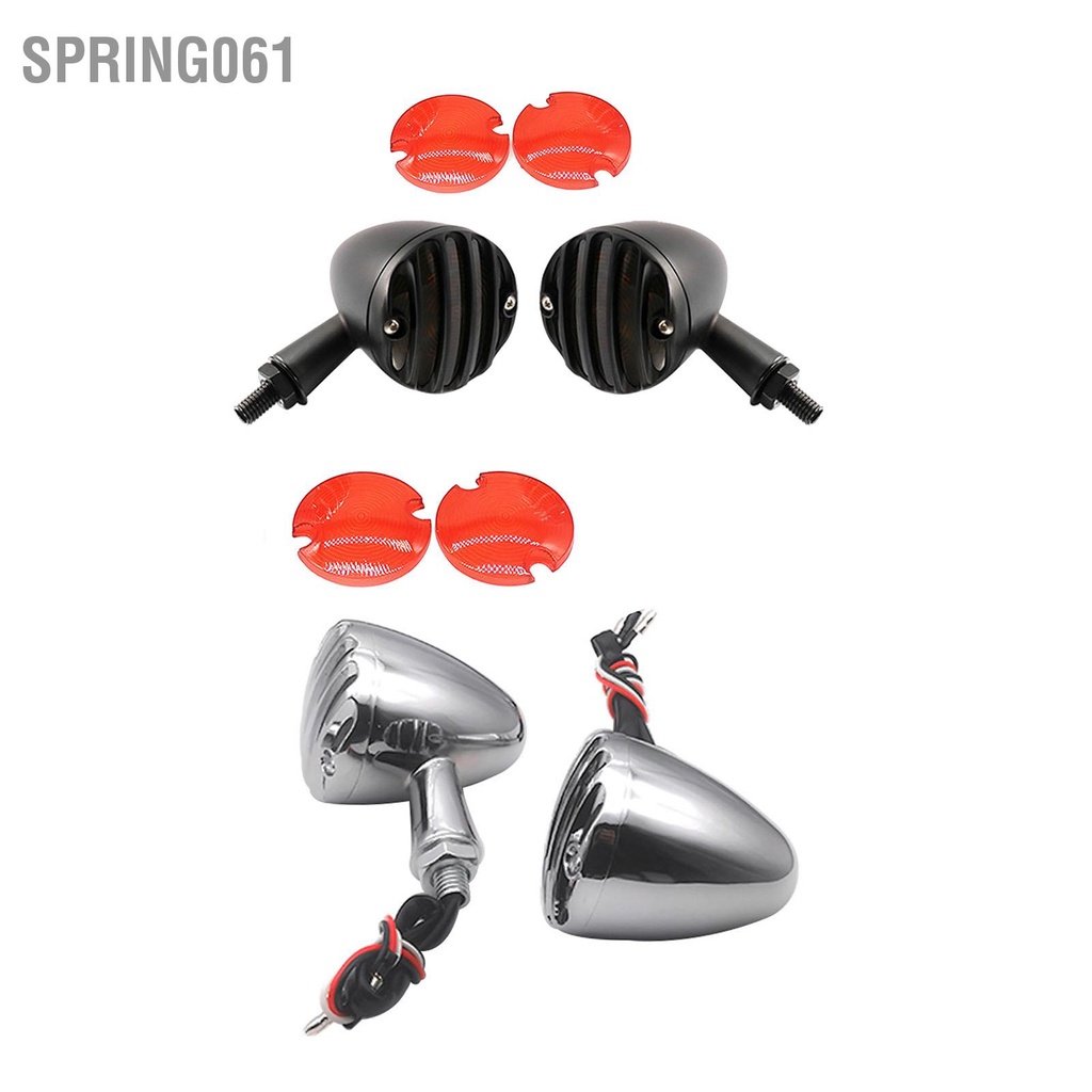 Spring061 Đèn báo rẽ phía trước Chống nước Độ sáng cao va đập bền LED Tín hiệu cho xe máy