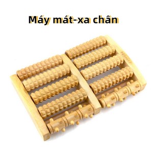 Dụng cụ bóng lăn massage chân bằng gỗ trơn