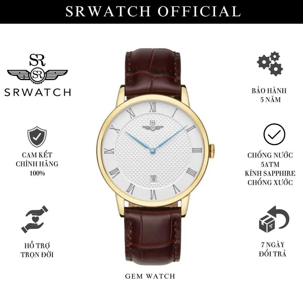 Đồng Hồ Nam SRWATCH Classic SG1082.4602 Kính Sapphire - Chính Hãng Bảo Hành 5 năm - Gem Watch - Srwatch Vietnam