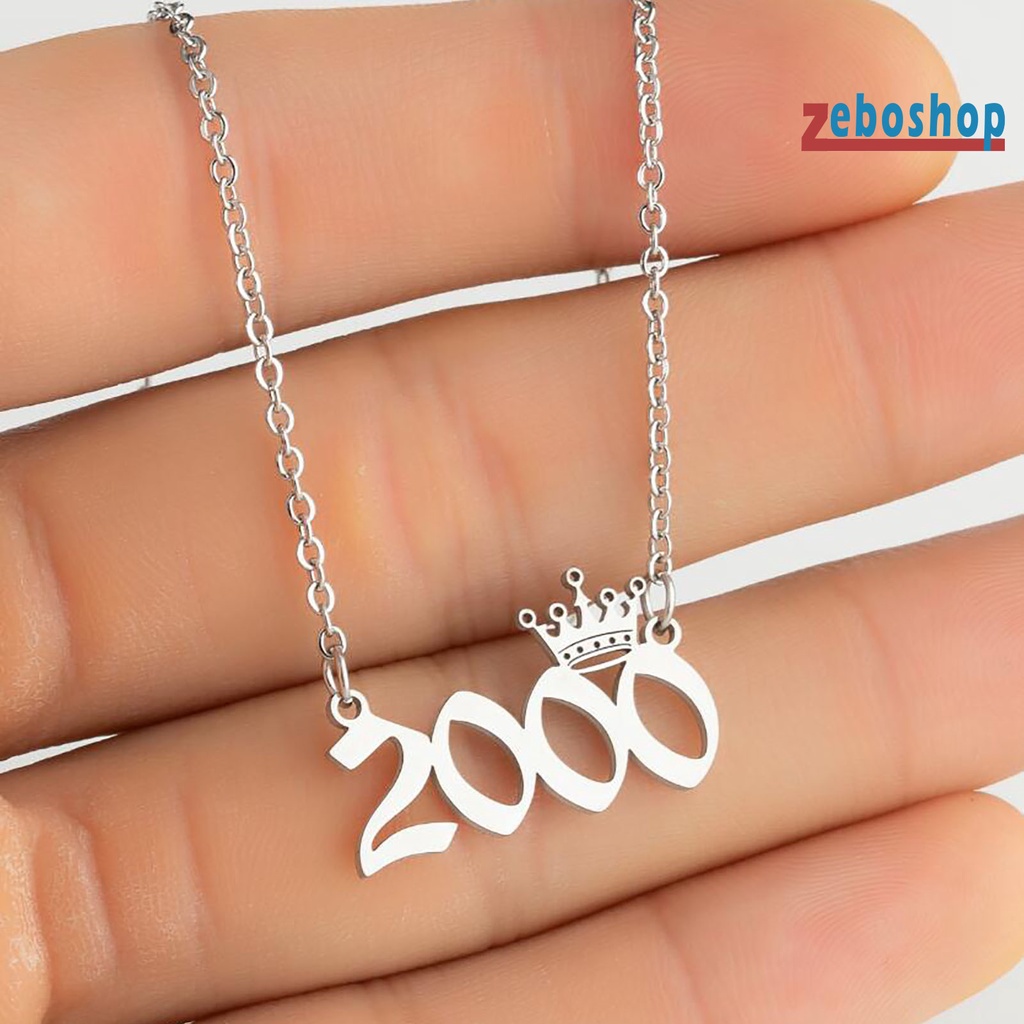 Vòng cổ Mặt Vương Miện Bằng Thép Không Gỉ Thời Trang Cho Nữ