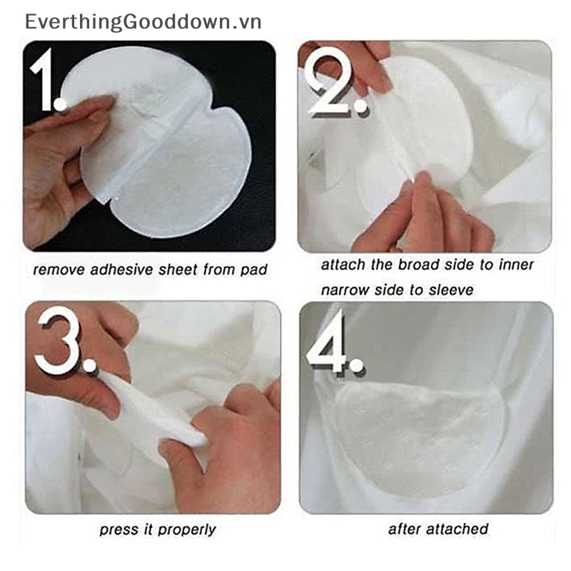 Everthinggooddown Set 24 / 50 / 100 Miếng Đệm Thấm Hút Mồ Hôi Dưới Cánh Tay vn
