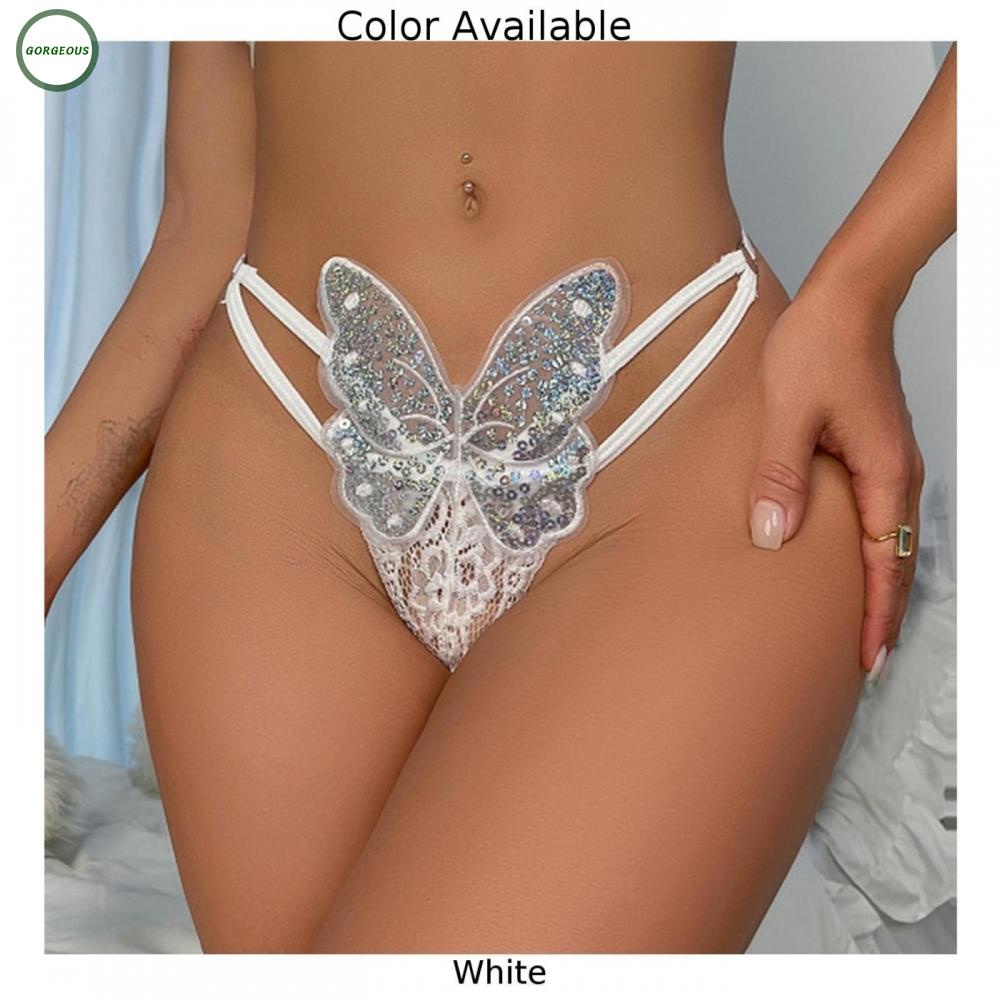 New Coming~G-string Embroidery Hollow Lingerie Low Waist Mesh Panties Perspective#Home Essentialses